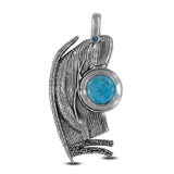 925 Sterling Silver Larimar Pendant