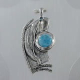 925 Sterling Silver Larimar Pendant