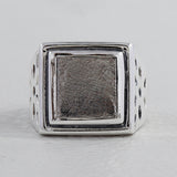 Muonionalusta Meteorite Silver Men's Ring