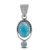 Larimar 925 Silver Pendant