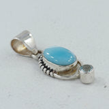 925 Silver Larimar Pendant