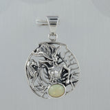 Rainbow Moonstone Silver Pendant