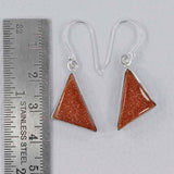 Sunstone Silver Earrings