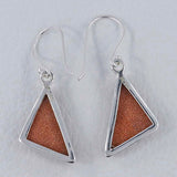 Sunstone Silver Earrings