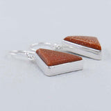 Sunstone Silver Earrings