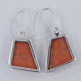 Sunstone Silver Earrings