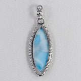 Larimar Gemstone Silver Pendant