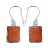 Sunstone Silver Earrings