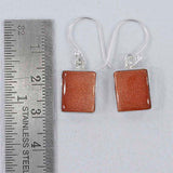 Sunstone Silver Earrings