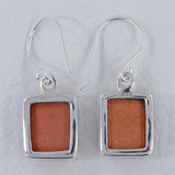 Sunstone Silver Earrings