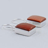 Sunstone Silver Earrings