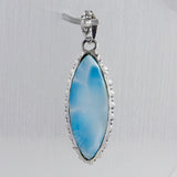 Larimar Gemstone Silver Pendant