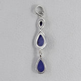 Raw Tanzanite 925 Silver Pendant