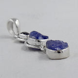 Raw Tanzanite 925 Silver Pendant