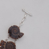 Ammonite Gemstone Bracelet 925 Sterling Silver Bracelet