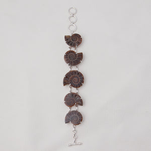925 Sterling Silver Ammonite Bracelet