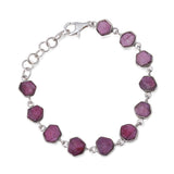 Natural Ruby Bracelet -925 Solid Silver Bracelet