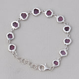 Natural Ruby Bracelet -925 Solid Silver Bracelet