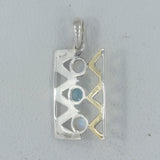 Rainbow Moonstone Silver Pendant