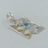 Rainbow Moonstone Silver Pendant