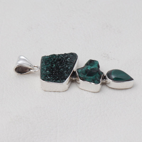 925 Sterling Silver Libethenite Pendants