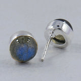 Labradorite Silver Studs Earrings