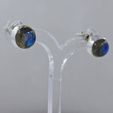 Labradorite Silver Studs Earrings