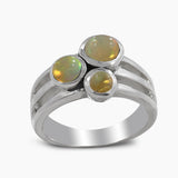 925 Sterling Silver Ethiopian Opal Rings