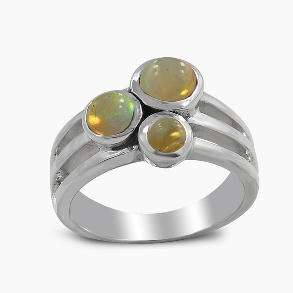 925 Sterling Silver Ethiopian Opal Rings