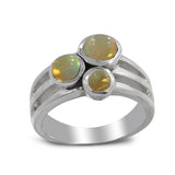 Ethiopian Opal Designer 925 Sterling Silver Ring