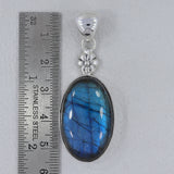 Blue Labradorite Silver Pendant