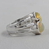 925 Sterling Silver Ethiopian Opal Ring