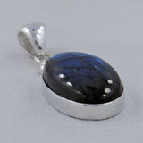 Blue Labradorite Silver Pendant