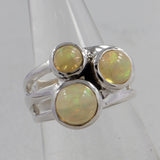 Ethiopian Opal Designer 925 Sterling Silver Ring