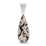 Natural Pear Drop Peanut Wood Jasper Pendant Set