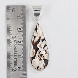 Natural Pear Drop Peanut Wood Jasper Pendant Set