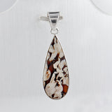 Natural Pear Drop Peanut Wood Jasper Pendant Set