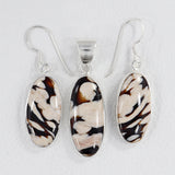 Women's Pendant Set Peanut Wood Jasper Earring Pendant