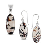 Women's Pendant Set Peanut Wood Jasper Earring Pendant