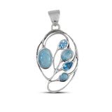 Rainbow Moonstone Silver Pendant