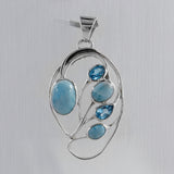 Rainbow Moonstone Silver Pendant