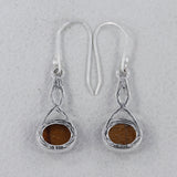 Rainbow Moonstone Silver Earrings