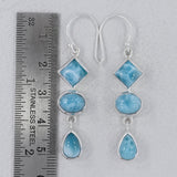 Rainbow Moonstone Silver Earrings