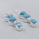 Rainbow Moonstone Silver Earrings