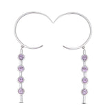 Amethyst Silver Earrings