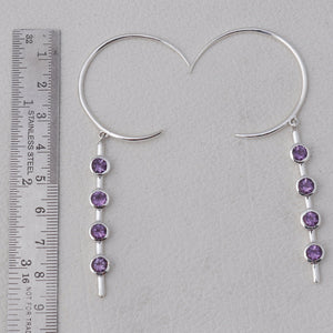 Amethyst Silver Earrings