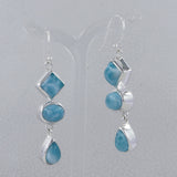 Rainbow Moonstone Silver Earrings