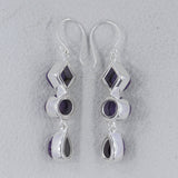 Rainbow Moonstone Silver Earrings