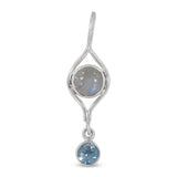 Rainbow Moonstone Silver Pendant