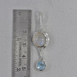 Rainbow Moonstone Silver Pendant